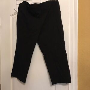 Black Cropped Pants, stretchy 1X